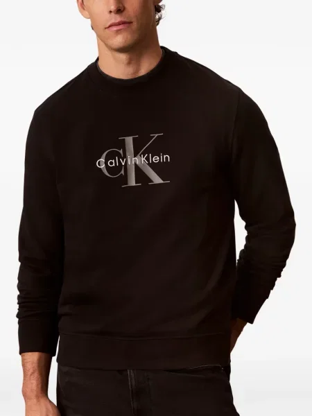 Pulover Calvin Klein cu imagine negru