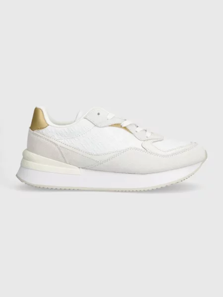 Sneakersy Tommy Hilfiger w jednolitym kolorze beżowe