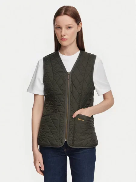 Barbour Vestă Fleece Betty închis verde