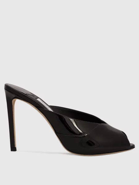 Кожаные лаковые мюли Jimmy Choo черные