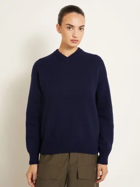 Jw Anderson Kašmírový Svetr tmavě modrá