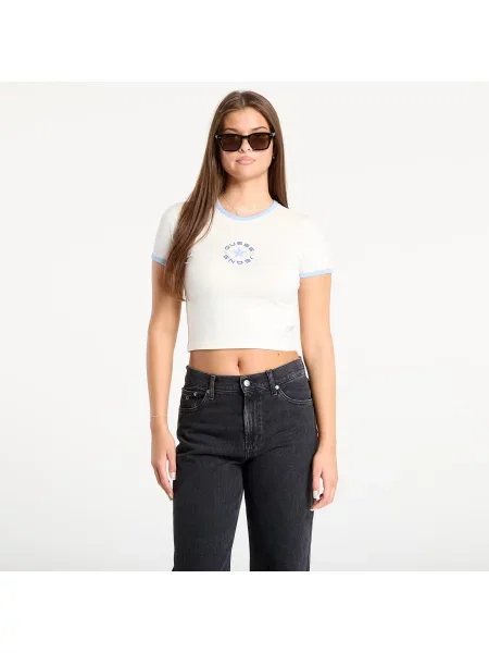 Тениска Guess Jeans Ss Cn Baby Ringer ? XS бяло