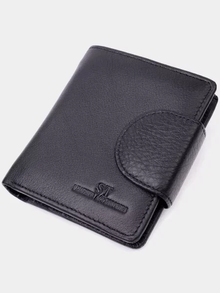Кожаный кошелек St Leather Accessories черный
