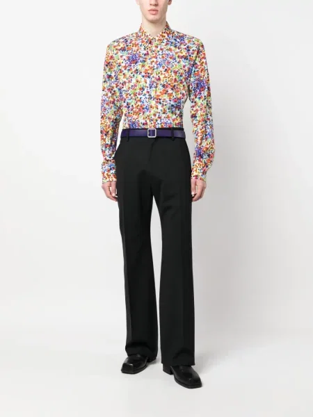 Gėlėta raštuota marškiniai Dsquared2 mėlyna