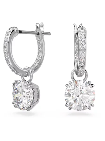 Kolczyki Swarovski szare