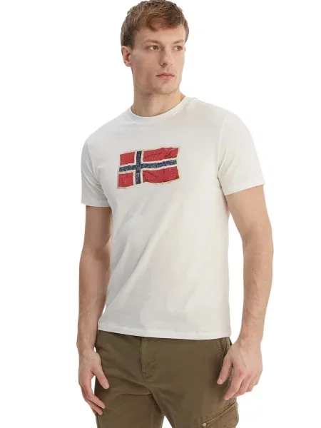 Napapijri Tricou S-MAHSA alb