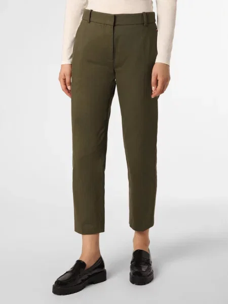 Tommy Hilfiger Spodnie Kobiety jednolity 38 zielony