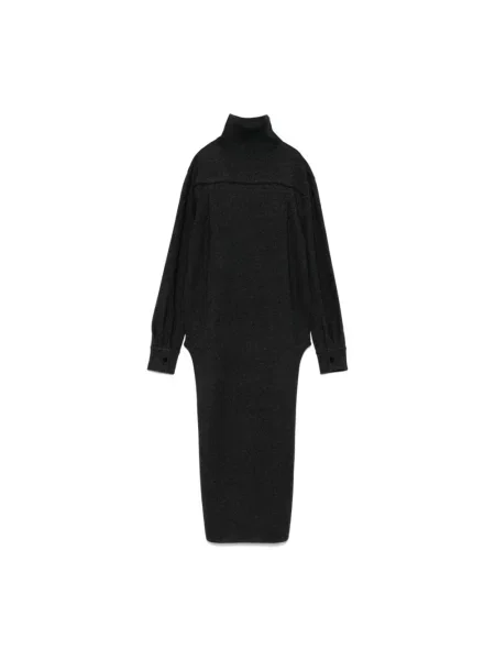 Sukienka Givenchy z długim rękawem szara