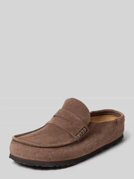 Birkenstock Klapki Typu Mules Naples Wrapped braun brązowe