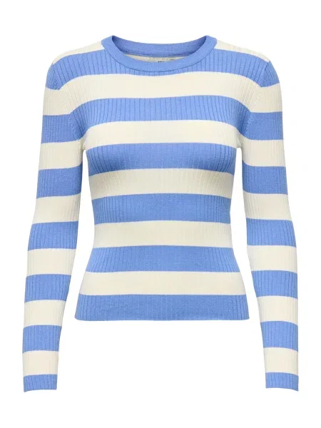 JDY Pulover JDYPLUM azur / natural alb