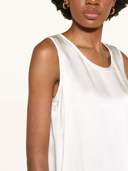 Satynowy top S Max Mara beżowy