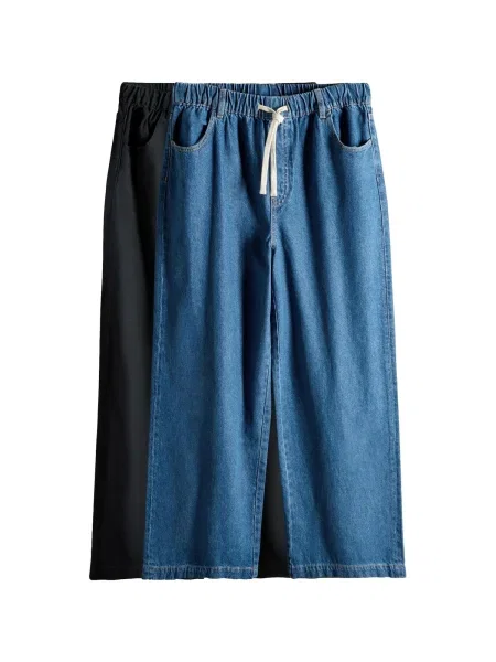 The Set Jeans albastru denim / denim negru