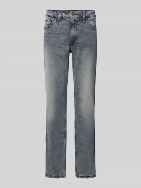 Jeansy o kroju slim fit z mieszanki bawełny model Levi's błękitne