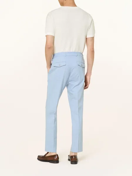 Paul Slim Fit Kalhoty light blue modré
