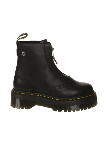 Botki Dr. Martens skórzane na platformie czarne