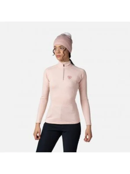 Dámska termo mikina Rossignol Classique Zip powder pink ružová