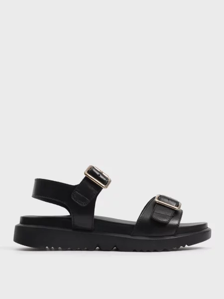 Шкіряні босоніжки Respect чорні