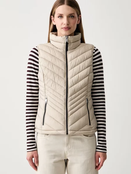 DKNY vestă pentru femei bej
