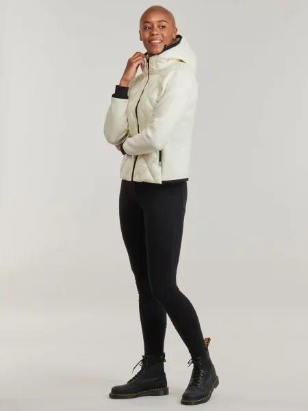 Geacă Superdry cu glugă clasică alb