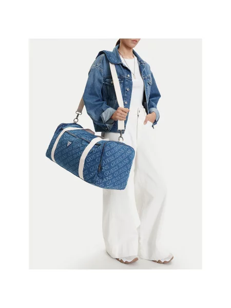 Geantă de weekend Guess Jeans albastru