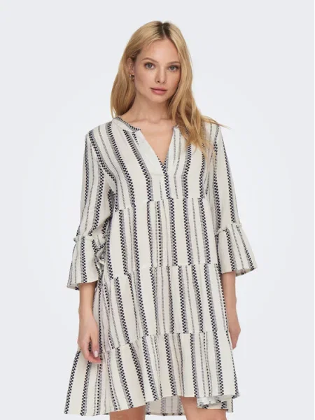 ONLY Rochie albastru marin alb