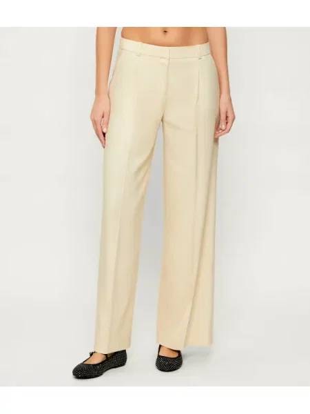 HUGO Pantaloni Halati | Relaxed fit | cu adaos de in bej