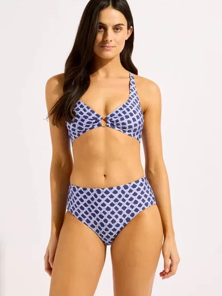 Seafolly biustonosz kąpielowy Multi Fit Longline Tri granatowy