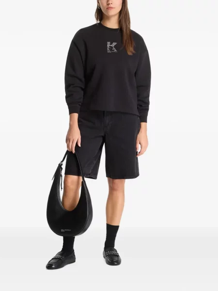 Hanorac Karl Lagerfeld Jeans cu imagine negru