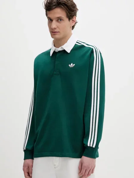 Majica z dolgimi rokavi adidas Originals zelena