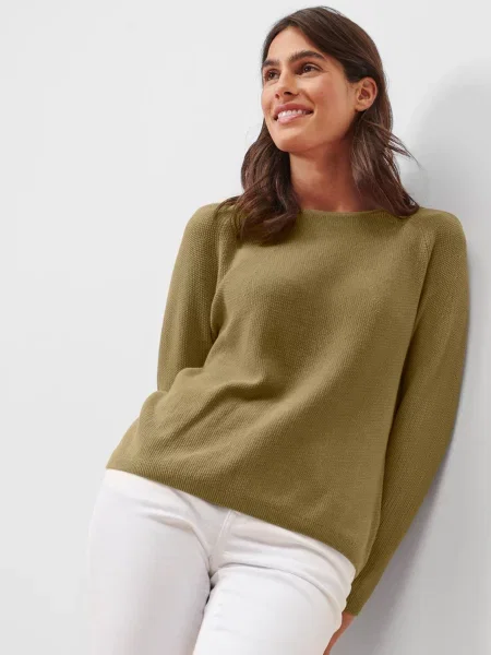 Кофти та светри Tchibo оливковий бавовна/поліамід