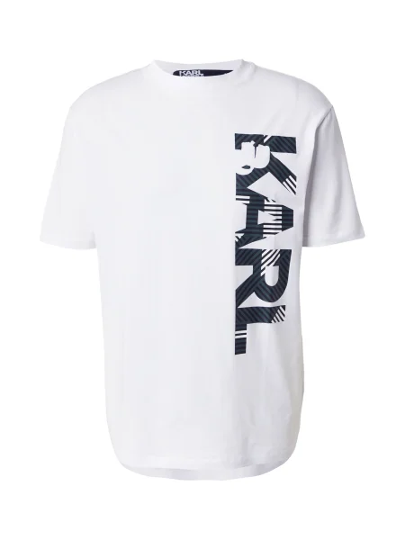 Karl Lagerfeld Tricou verde pin / negru alb