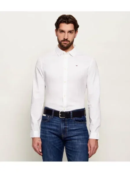 Cămașă de blugi Tommy Hilfiger alb
