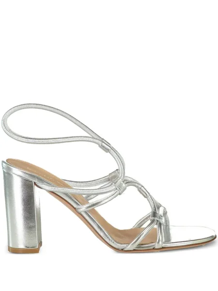 Sandale Gianvito Rossi din piele argintiu
