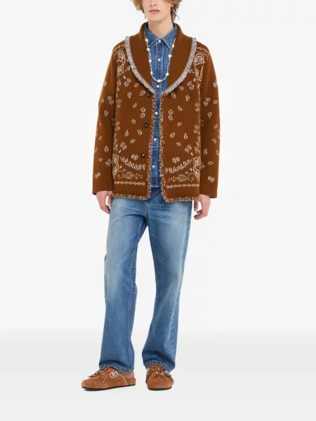 Cardigan Alanui cu imagine maro