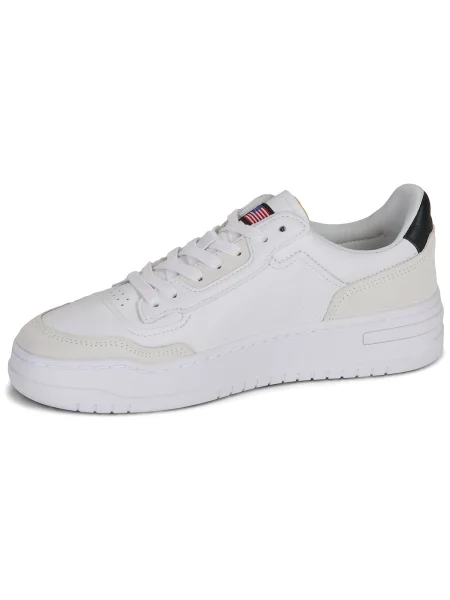 Sneakerși Polo Ralph Lauren din dantelă alb
