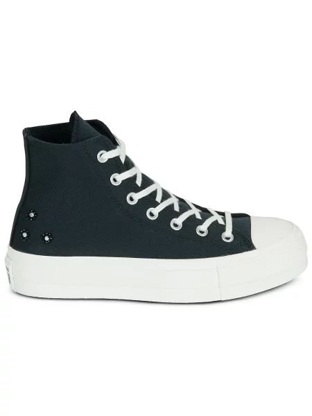 Pantofi Converse cu platformă cu mărgele negru