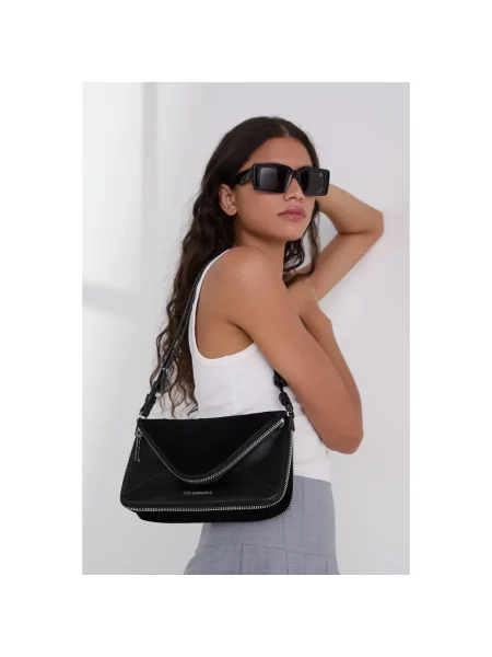 Karl Lagerfeld torebka skórzana czarny