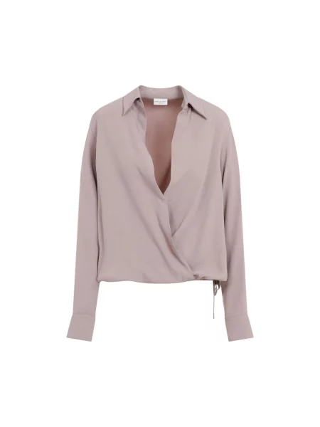 Bluzka Dries Van Noten kopertowa fioletowa