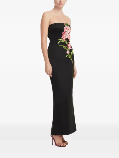 Rochie maxi Leo Lin fără bretele negru
