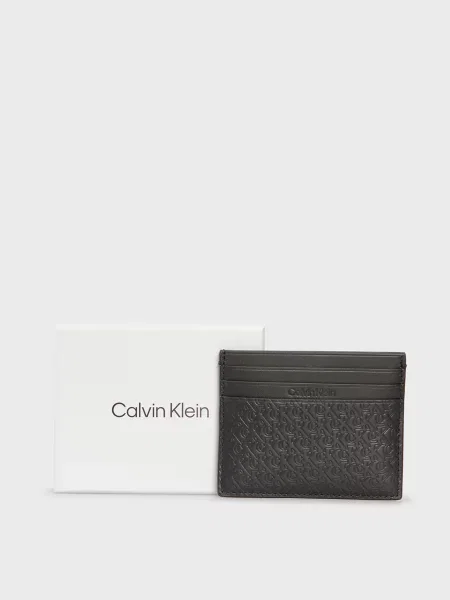 Кожаный кошелек Calvin Klein Jeans черный