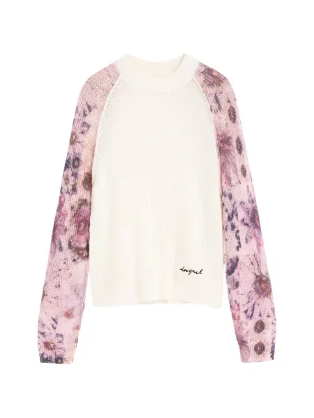 Pulover Desigual alb