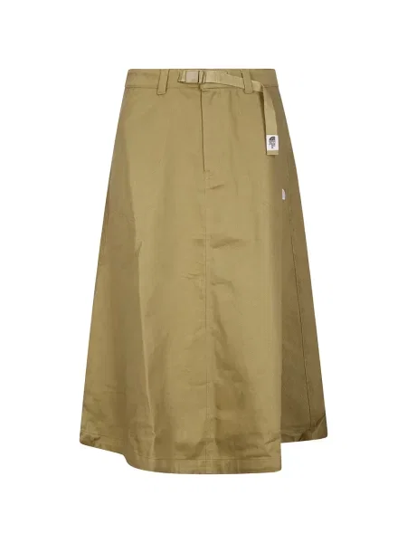 Cu centură fustă midi The North Face din țesătură twill