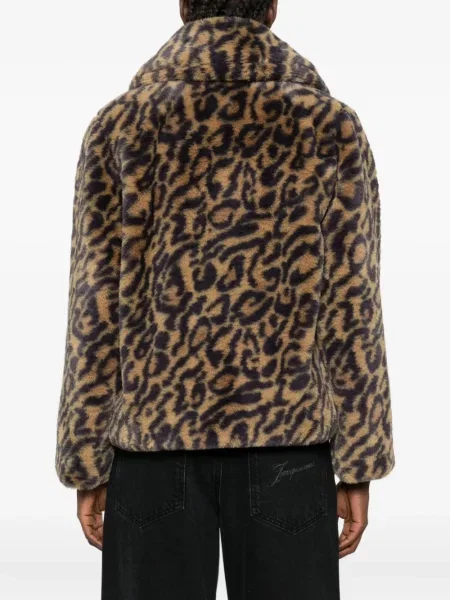 Geacă A.p.c. cu imagine cu model leopard maro