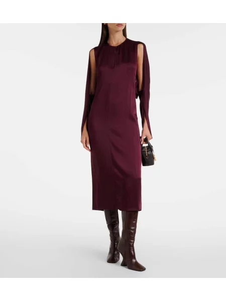 Rochie Stella Mccartney din satin bordo