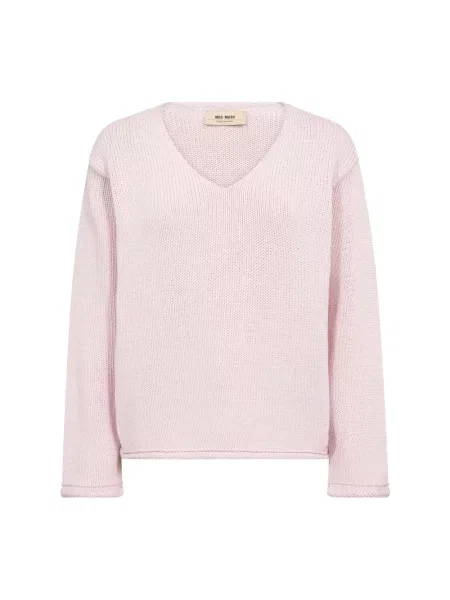 MOS MOSH sweter z dzianiny Bine Kobiety jednolity S różowy