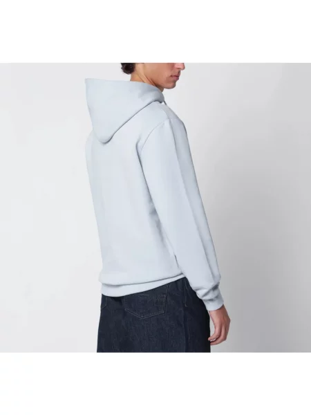Bluza z kapturem A.p.c. z kapturem niebieska