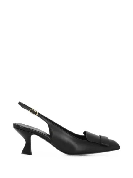 Pantofi cu toc Sergio Rossi slingback negru