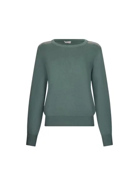 Sweter Liu Jo z koralikami zielony