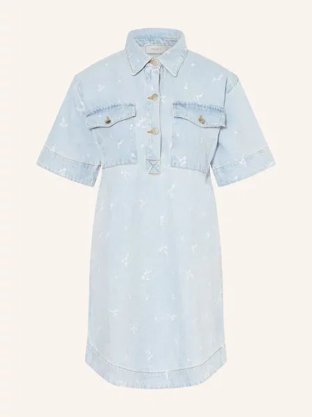Neo Noir Džínové Šaty Saras light blue modré