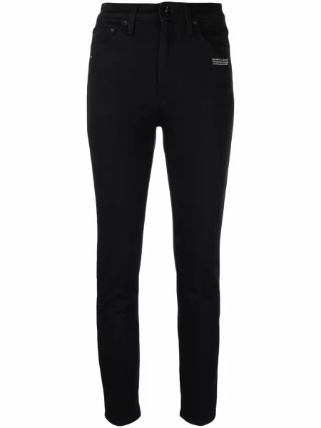 Blugi skinny Off-white cu imagine skinny fit